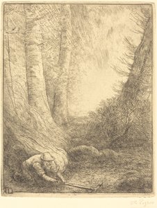 焚烧草丛 作者 阿方斯·莱格罗斯（Alphonse Legros）