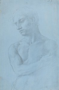 裸体男人的半身像。 作者 阿方斯·莱格罗斯（Alphonse Legros）
