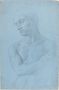 裸体男子半身像 作者 阿方斯·莱格罗斯（Alphonse Legros）