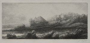 沼泽中的小屋 作者 阿方斯·莱格罗斯（Alphonse Legros）