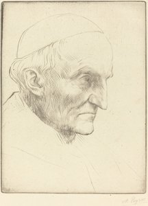 红衣主教曼宁，第三盘。 作者 阿方斯·莱格罗斯（Alphonse Legros）