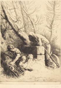 死神与樵夫》，第4版 《死神与樵夫》。 作者 阿方斯·莱格罗斯（Alphonse Legros）