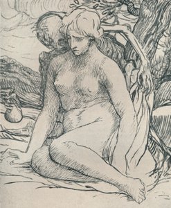 Wooer之死，c1895，1923年 作者 阿方斯·莱格罗斯（Alphonse Legros）