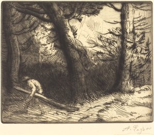 勃艮第森林的边缘 作者 阿方斯·莱格罗斯（Alphonse Legros）