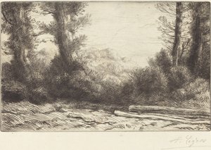 木头的边缘Lisiere de bois。 作者 阿方斯·莱格罗斯（Alphonse Legros）