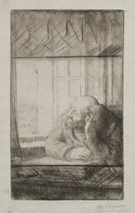 窗前的夜晚 作者 阿方斯·莱格罗斯（Alphonse Legros）