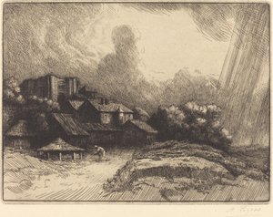 修道院的农场 作者 阿方斯·莱格罗斯（Alphonse Legros）