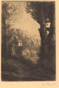 阳光下的山坡农场(La ferme du coteau; Effet de soleil sur le coteau) 作者 阿方斯·莱格罗斯（Alphonse Legros）