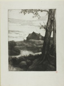 有大树的农场 作者 阿方斯·莱格罗斯（Alphonse Legros）