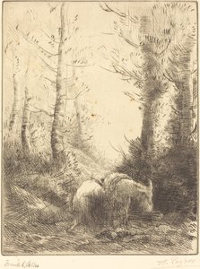 农民和他的驴子 作者 阿方斯·莱格罗斯（Alphonse Legros）