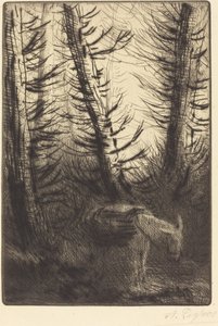 农夫和他的驴子 Le fermier et son ane. 作者 阿方斯·莱格罗斯（Alphonse Legros）