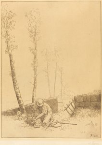 寻找绵羊(Le mouton retrouve) 作者 阿方斯·莱格罗斯（Alphonse Legros）