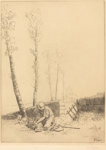 寻找绵羊 Le mouton retrouve. 作者 阿方斯·莱格罗斯（Alphonse Legros）