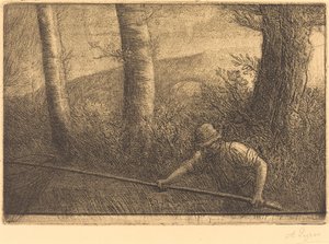 渔夫与箍网(La peche a la truble) 作者 阿方斯·莱格罗斯（Alphonse Legros）