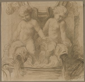 骑海豚的普蒂喷泉 作者 阿方斯·莱格罗斯（Alphonse Legros）