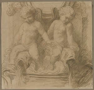 1800年代后半期，布特骑海豚喷泉。 作者 阿方斯·莱格罗斯（Alphonse Legros）