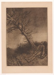 老人死在树下 流浪者之死 作者 阿方斯·莱格罗斯（Alphonse Legros）