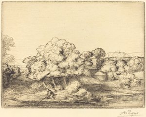 湖边的小村庄 Le hameau pres du lac. 作者 阿方斯·莱格罗斯（Alphonse Legros）