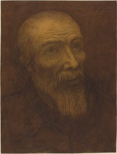 有胡子的秃头男人的头 作者 阿方斯·莱格罗斯（Alphonse Legros）