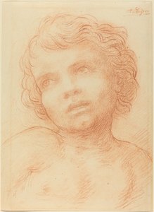 一个孩子的头。 作者 阿方斯·莱格罗斯（Alphonse Legros）