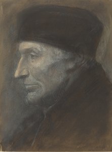 戴头盔的男人的头。 作者 阿方斯·莱格罗斯（Alphonse Legros）