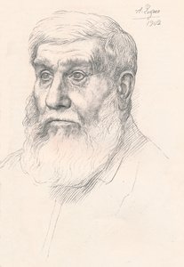 农民头，1902，1903 作者 阿方斯·莱格罗斯（Alphonse Legros）