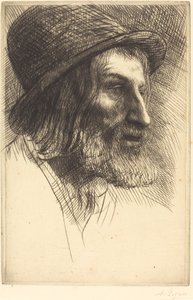 英国工人的头颅（牧羊人） 作者 阿方斯·莱格罗斯（Alphonse Legros）