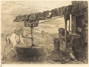 马拉磨坊（Le manege） 作者 阿方斯·莱格罗斯（Alphonse Legros）