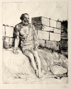 工作第一板。 作者 阿方斯·莱格罗斯（Alphonse Legros）