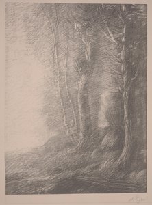 风景（石版画） 作者 阿方斯·莱格罗斯（Alphonse Legros）