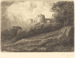景观设计。 作者 阿方斯·莱格罗斯（Alphonse Legros）