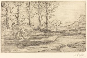 景观设计。 作者 阿方斯·莱格罗斯（Alphonse Legros）