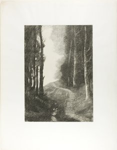 桦树景观 作者 阿方斯·莱格罗斯（Alphonse Legros）