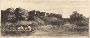 有船的风景，第一版（Le paysage au bateau） 作者 阿方斯·莱格罗斯（Alphonse Legros）