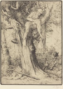景观与树上的男孩 Paysage avec un garcon grimpe sur un arbre, dite Le denicheur d