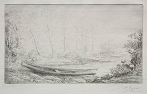 雾中出海捕鱼 作者 阿方斯·莱格罗斯（Alphonse Legros）
