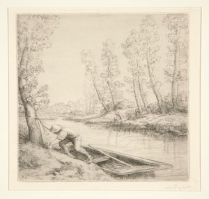 河畔的黎明 作者 阿方斯·莱格罗斯（Alphonse Legros）