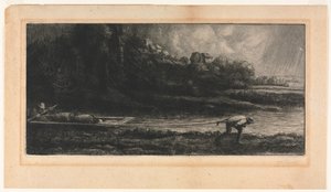 船上的风景。 作者 阿方斯·莱格罗斯（Alphonse Legros）
