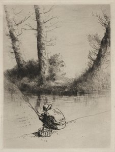 钓鱼者》。 作者 阿方斯·莱格罗斯（Alphonse Legros）