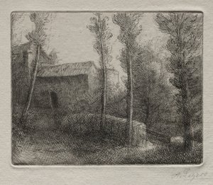 磨坊桥 作者 阿方斯·莱格罗斯（Alphonse Legros）