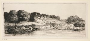 Le paysage au bateau（有船的风景，第 1 版） 作者 阿方斯·莱格罗斯（Alphonse Legros）