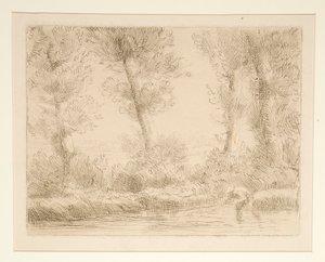 涟漪河岸 作者 阿方斯·莱格罗斯（Alphonse Legros）