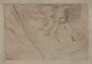 玛布与丘比特 作者 阿方斯·莱格罗斯（Alphonse Legros）