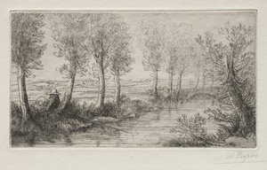 磨坊附近 作者 阿方斯·莱格罗斯（Alphonse Legros）