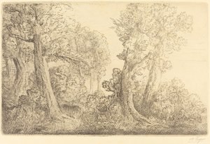维罗纳的森林附近 (Pres du bois, Veronne) 作者 阿方斯·莱格罗斯（Alphonse Legros）