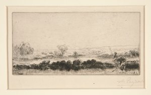 Paysage de Tourbieres：图尔比耶乡村：在沼泽中 作者 阿方斯·莱格罗斯（Alphonse Legros）
