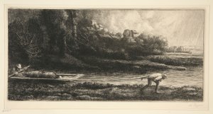 乘船观景 作者 阿方斯·莱格罗斯（Alphonse Legros）