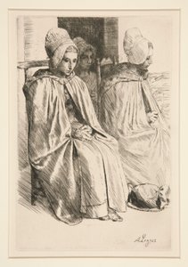 Paysannes des Environe de Boulogne（布洛涅附近的农妇） 作者 阿方斯·莱格罗斯（Alphonse Legros）