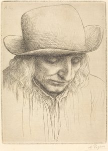 戴圆帽的农民 Paysan avec chapeau rond. 作者 阿方斯·莱格罗斯（Alphonse Legros）