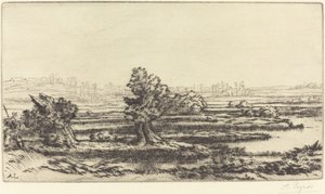 泥炭沼泽地Les Tourbieres。 作者 阿方斯·莱格罗斯（Alphonse Legros）